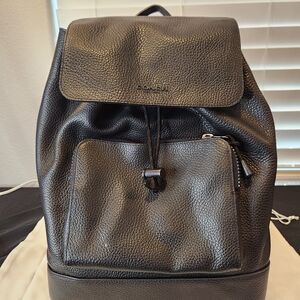 Coach Pebbled Black Leather Men's Backpack